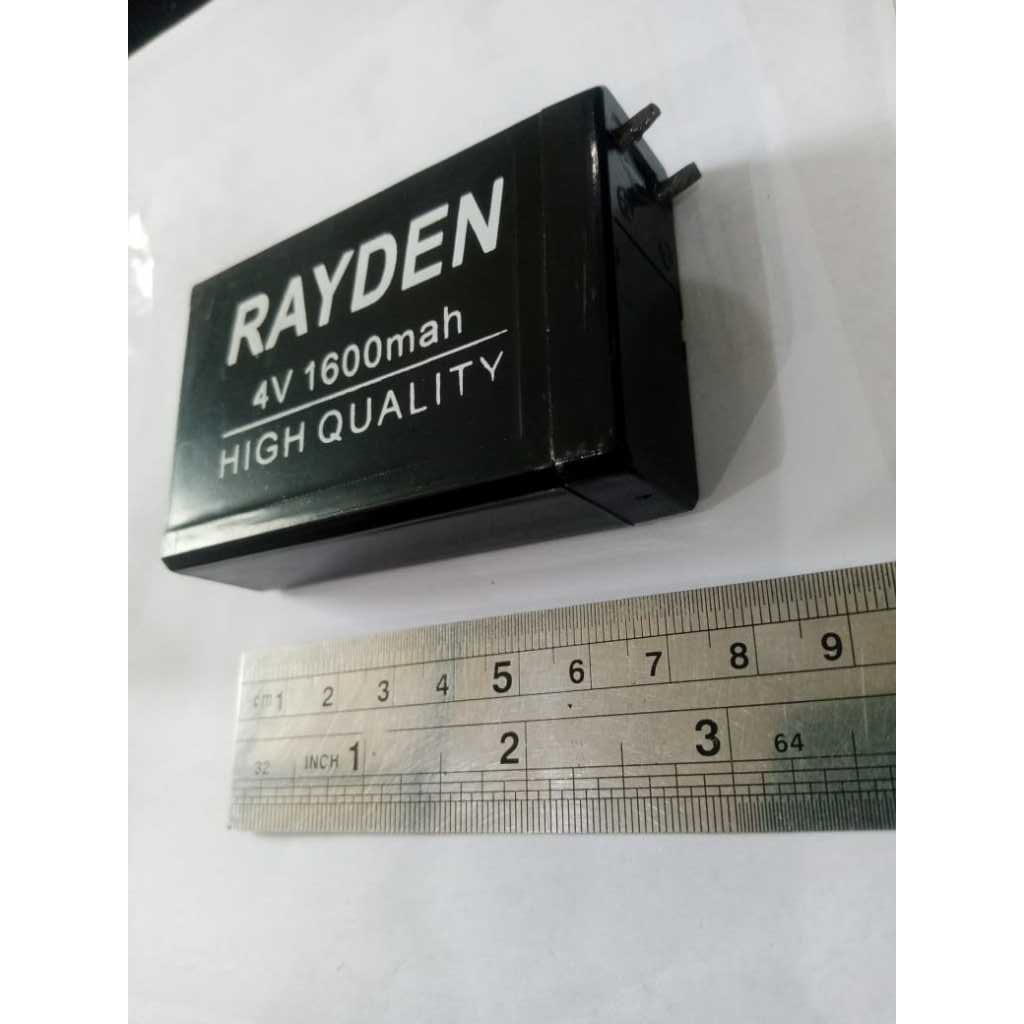 RAYDEN BATERAI HITAM SEGI 4v 1600Mah