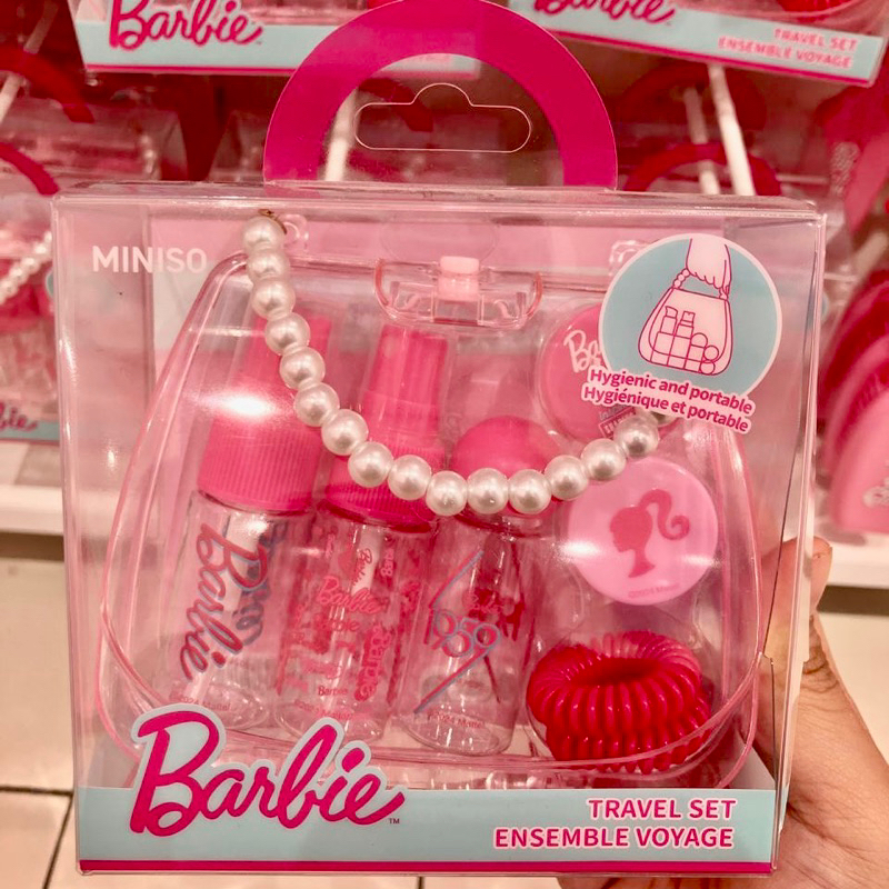 READY STOCK MINISO x BARBIE TRAVEL BOTTLE SET BARBIE EDITION