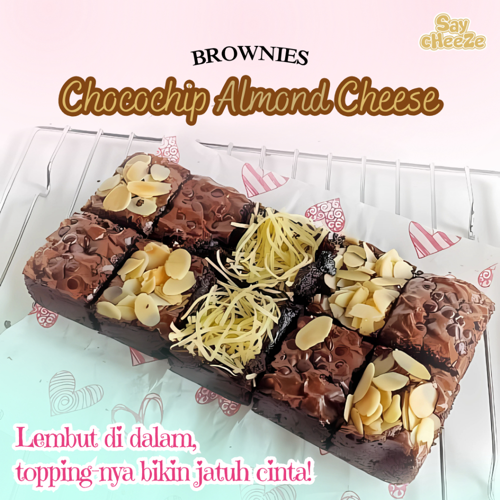 

Say Cheeze Brownies Chocochip Almond Cheese