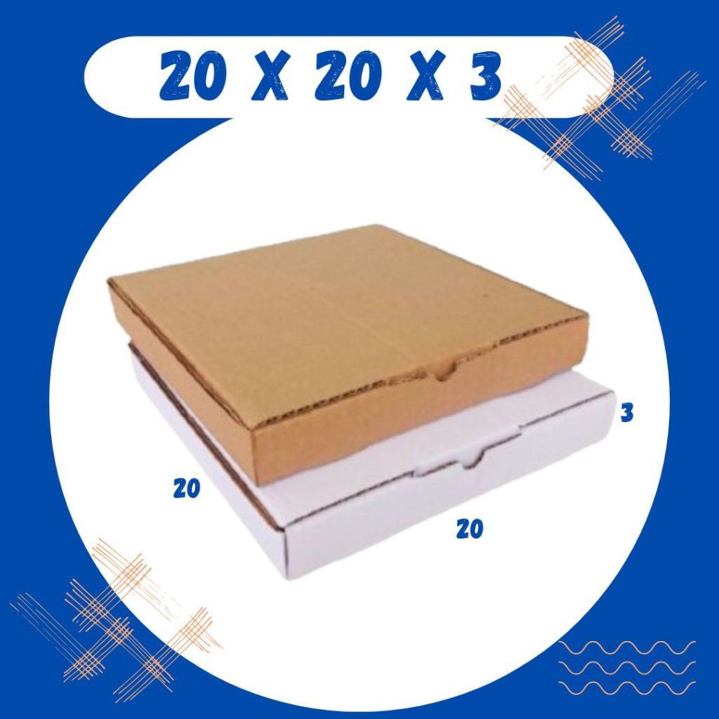 

Kardus 20x20x3 LD Box Dus Packing Kotak Kado Kemasan Karton Pizza Souvenir Hampers