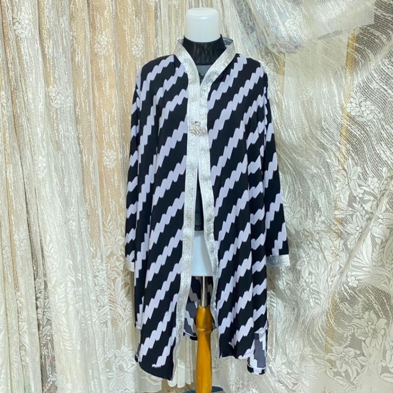 Outer Corak Insang Khas Pontianak Cantik Elegan Formal