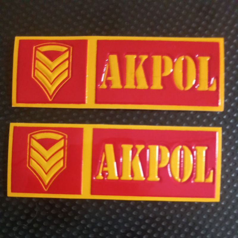 

stiker embos Nopol Akpol(isi satu pasang)