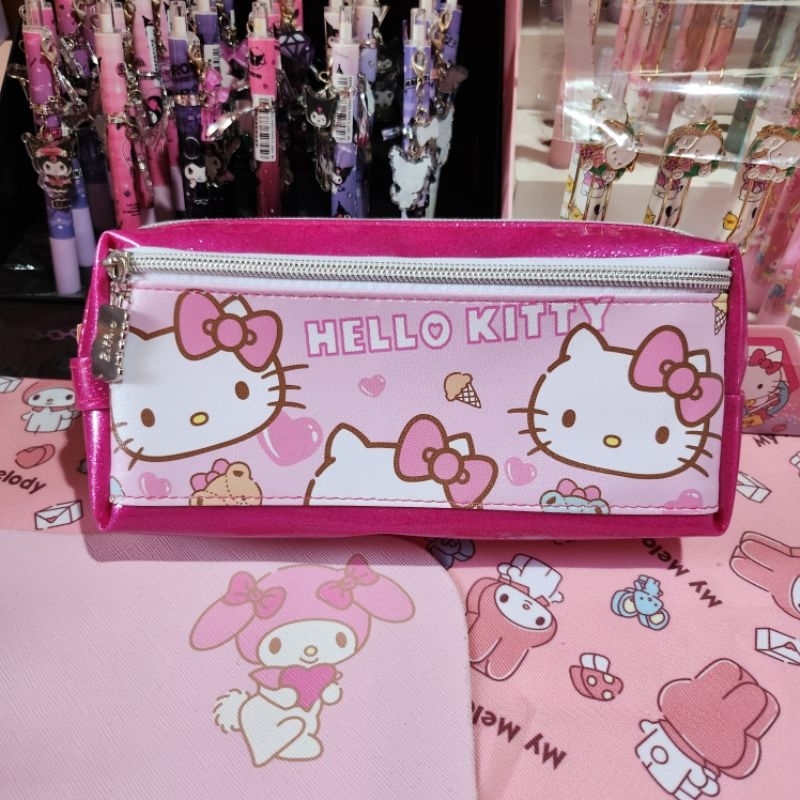 

Pouch Tempat Pensil Glitter 2 Zipper Hello Kitty Original Moshi Moshi Bangkok