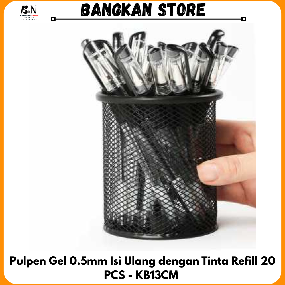 

Pulpen Gel 0.5mm Isi Ulang 1 Pack dengan Tinta Refill 20 PCS