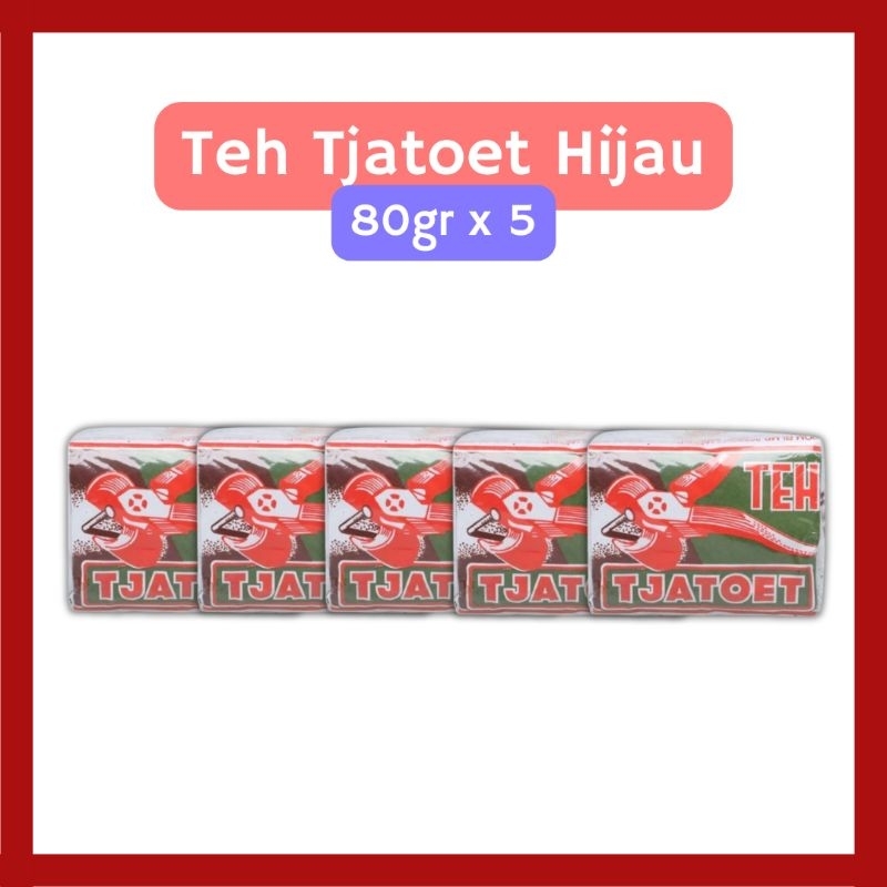 

Teh Tjatoet Hijau Besar / Teh Catut Hijau Besar 80 gr x 5 Jasmine Tea