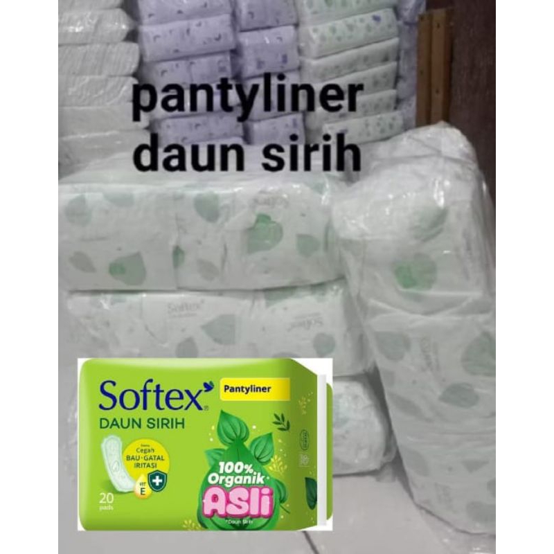 Pantyliner Softex Daun Sirih dan Natural Cool isi -+100pcs (repack)