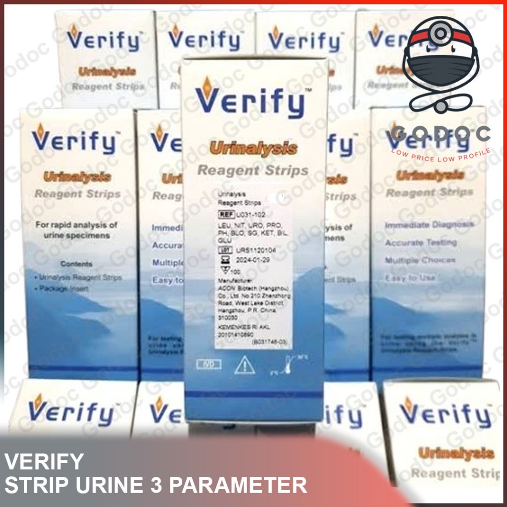 Verify 3 parameter 3 parameter / Verify Strip Cek Urine / Verify 3 P / Verify 3 Parameter