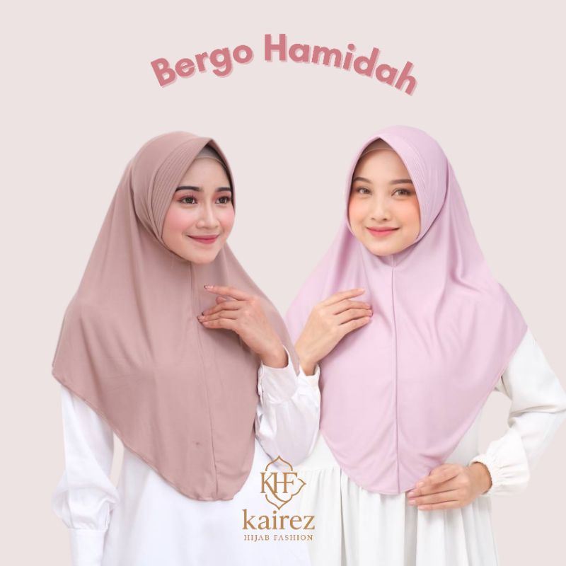 Hijab Bergo Hamidah / Bergo Hamidah Menutup Dada / Khimar Hamidah / Hijab Instan