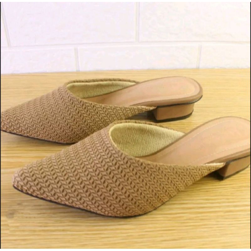 sandal selop wanita hak tahu 3 cm