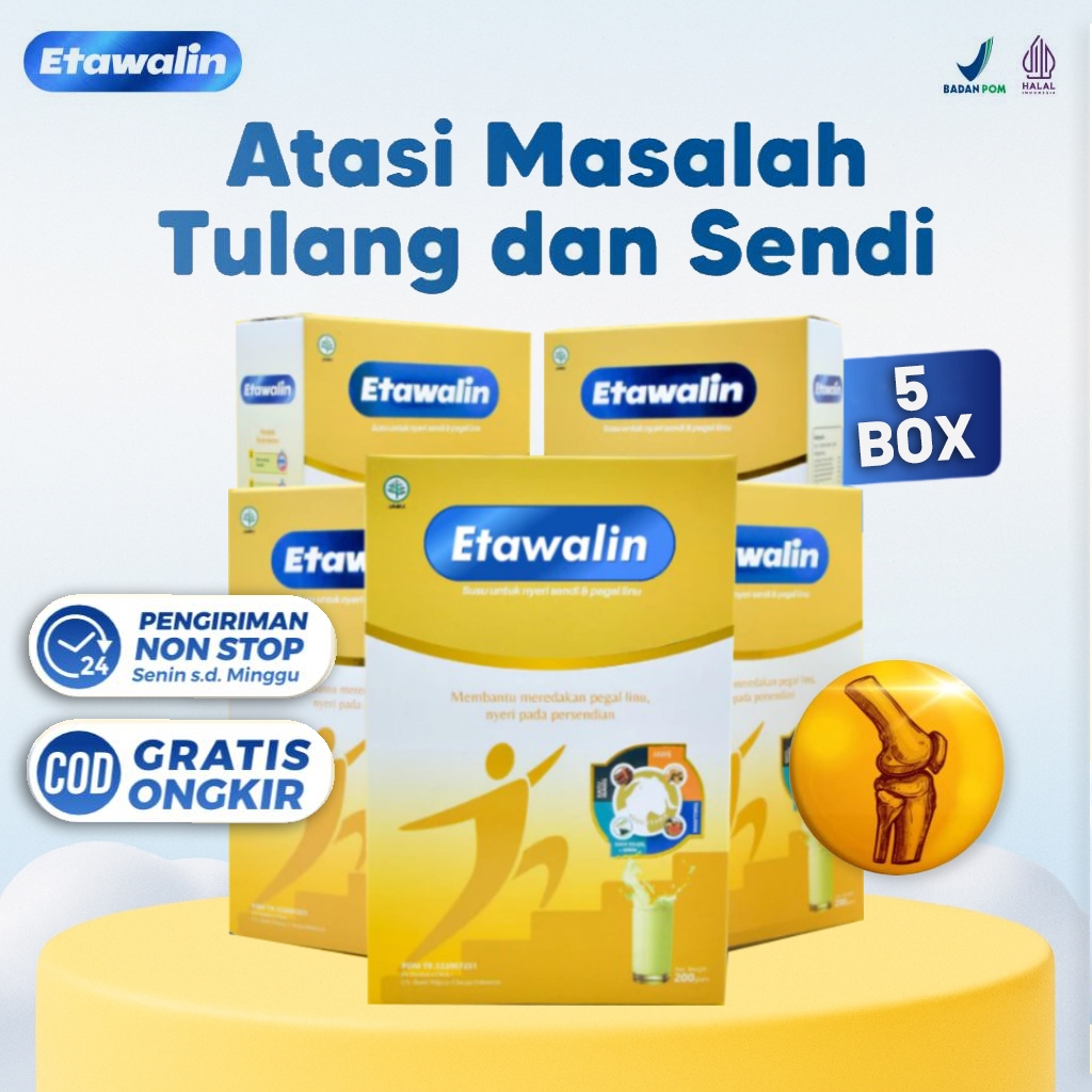 

Etawalin 5 Box - Susu Etawa Premium Atasi Pengapuran Tulang, Nyeri Sendi Dan Rematik 100% Original