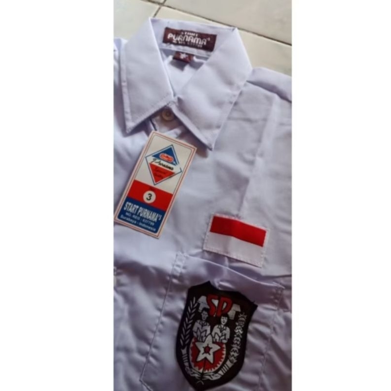 SERAGAM  SEKOLAH Kemeja putih PENDEK merek PURNAMA ORIGINAL / SERAGAM SD