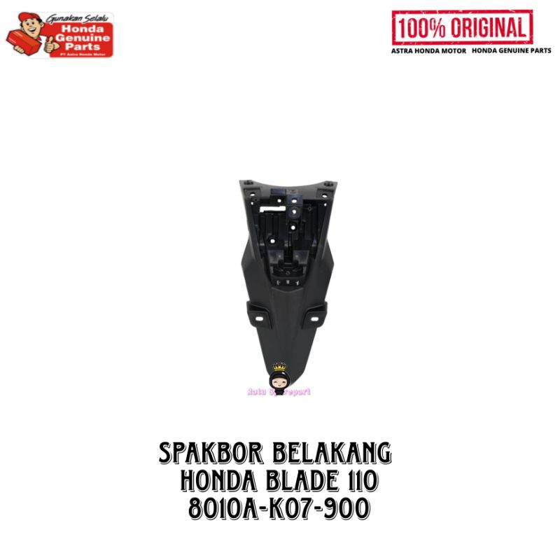 Fender Rear Assy (Spakbor Belakang) Honda Blade 110 Original - 8010AK07900 - Spakbor Belakang Blade 