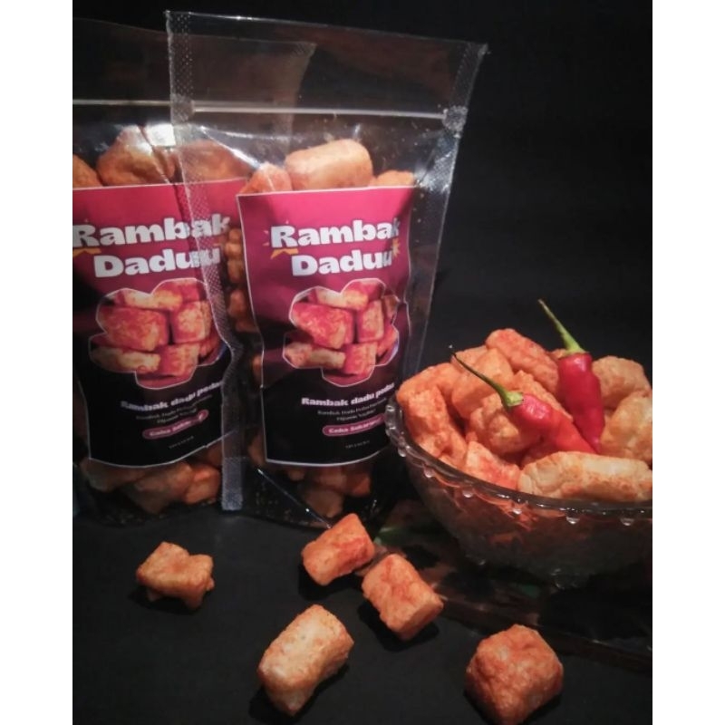 

Kerupuk rambak dadu pedas
