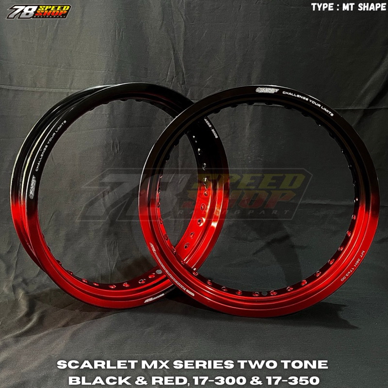 Lingkaran Velg Scarlet Racing Lingkaran Velg Supermoto 300 350 17 Two Tone 2 Warna Lingkaran Velg 16