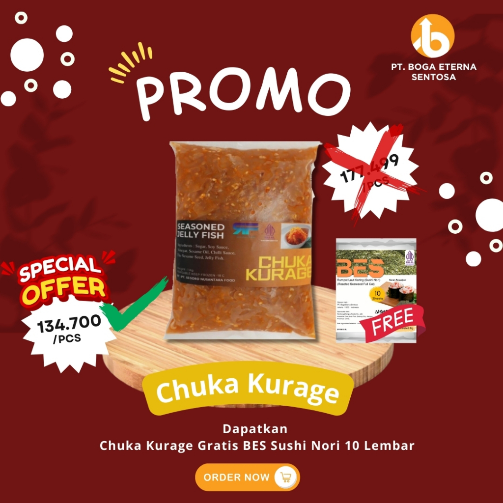 

CHUKA KURAGE / UBUR UBUR 1 KG (PROMO!) HALAL ( SPECIAL PRICE )