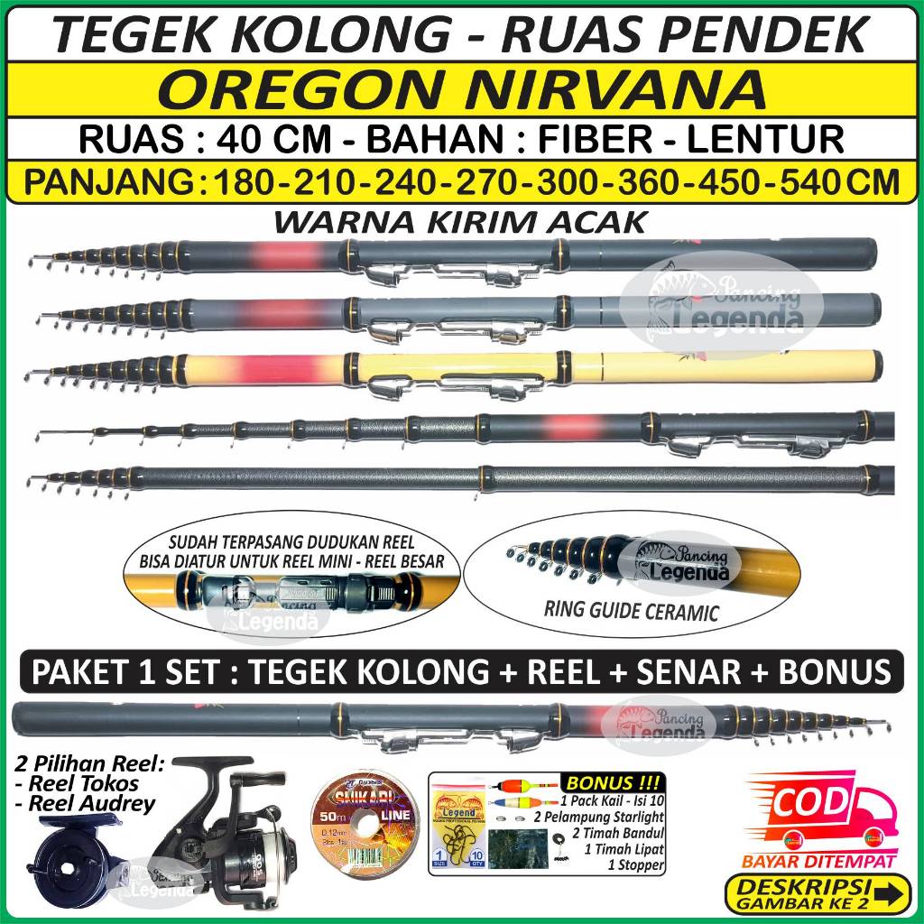 Tegek Kolong OREGON NIRVANA - RUAS PENDEK : 40 CM