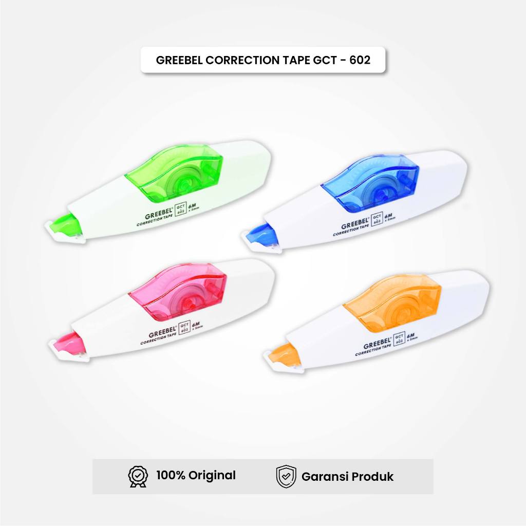 

Correction Tape GCT-602 / Greebel Tip Ex Kertas Roll Pita Koreksi Pulpen / IStationery