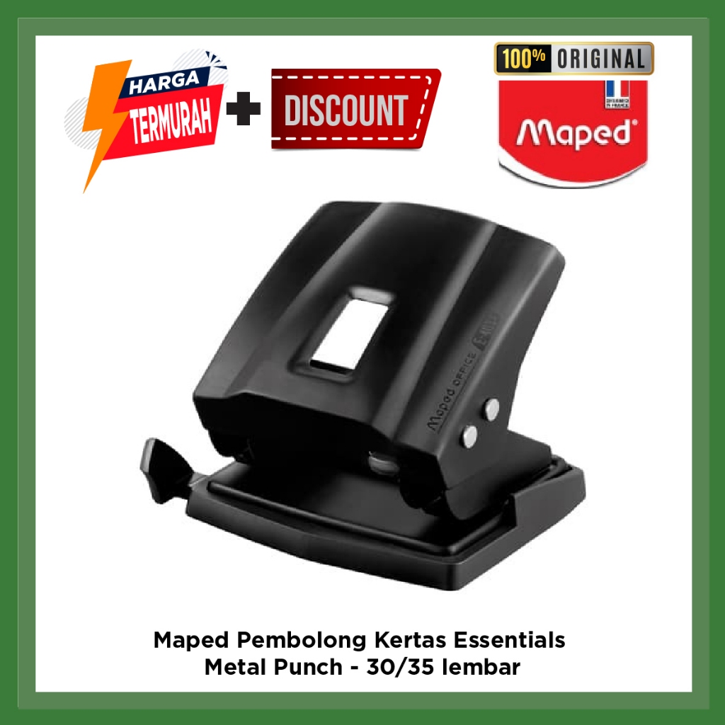 

Pembolong Kertas Essentials Metal Punch - 30/35 lembar Maped