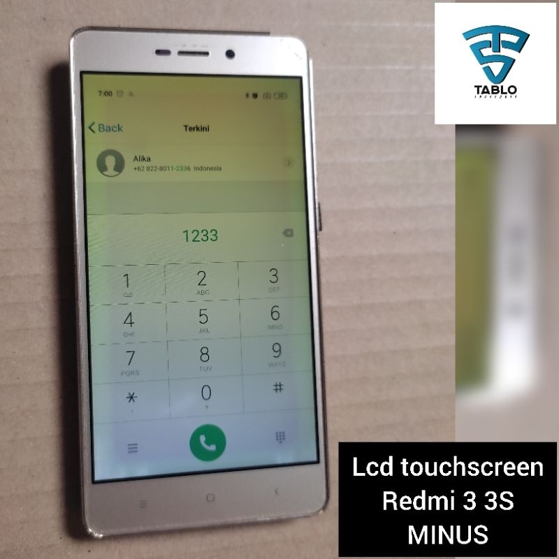 Lcd touchscreen Xiaomi redmi 3 3s retak normal