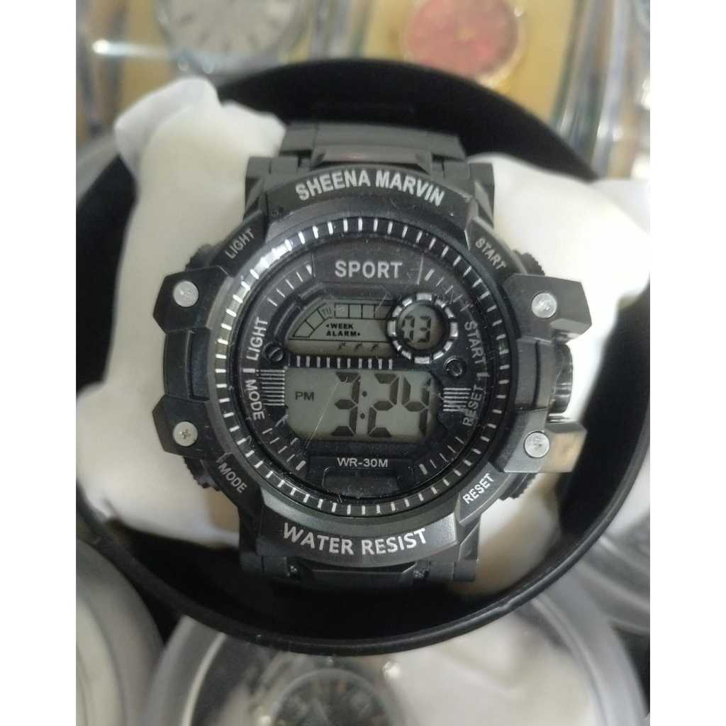JAM TANGAN PRIA SPORT SHEENA MARVIN  PARIS PROMO MURAH KOBE ORIGINAL