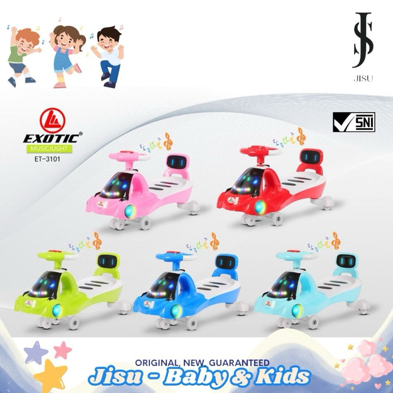 Exotic SWING CAR ET-3101 ( MUSIC/ LIGHT ) Mainan Anak