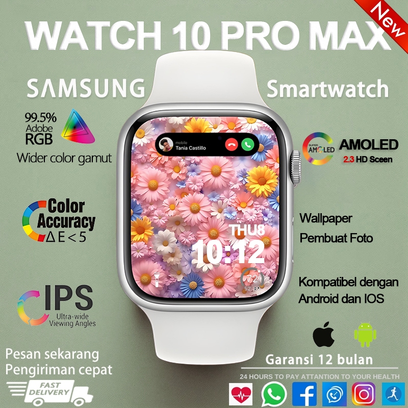 [COD] Watch XS10 Pro ORI 2.3 Inci Layar Sentuh 49 Mm Layar Penuh Jam Tangan Pintar Tahan Air Smartwa