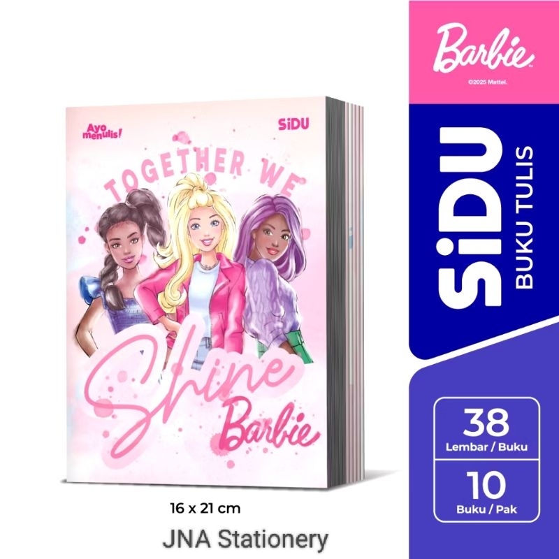 

[JNA Stationery] SiDu Buku Tulis BARBIE 38 lembar ( 1 pak isi 10 buku )