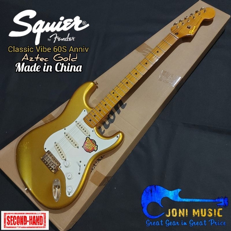 Gitar Squier by Fender Classic Vibe 60s Anniversary Stratocaster Gold