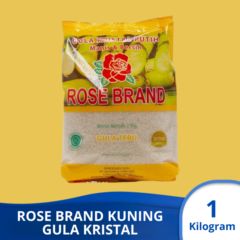 

ROSE BRAND KUNING Gula Kristal Murni Kemasan 1 kg