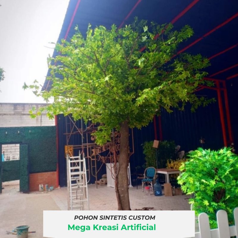 Pohon Maple Sintetis Batang Besar Dan Daun Lebar - Pohon Sintetis Custom