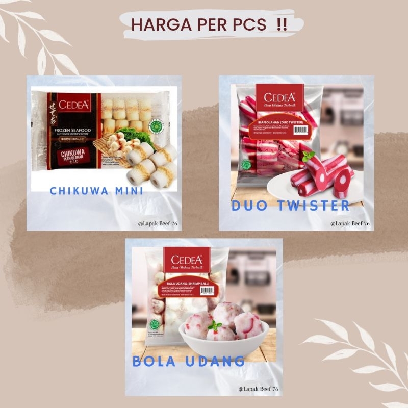 

ANEKA STEAMBOAT CEDEA PER PCS