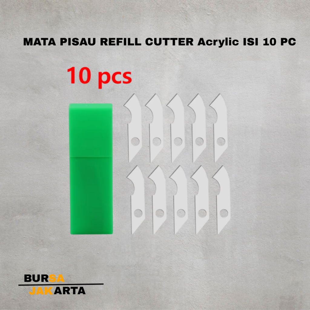

Isi Cutter / Refill / Spare / Pemotong Plastik / Akrilik / Mika / Plastic Cutter Isi 10 Blades
