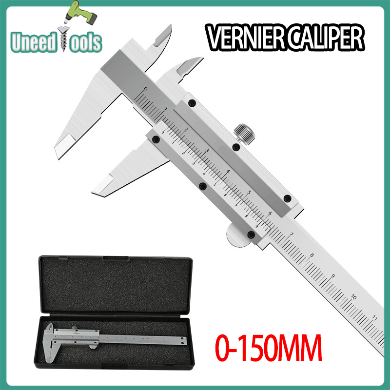 

Baru Uneedtools Jangka Sorong Stainless Steel Vernier Caliper 0-150Mm Penggaris Mekanik Logam Penuh