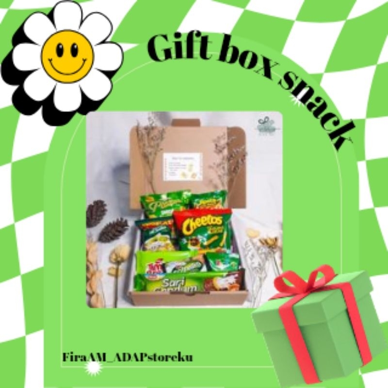 

Gift Box Hijau Isi 10 Snack