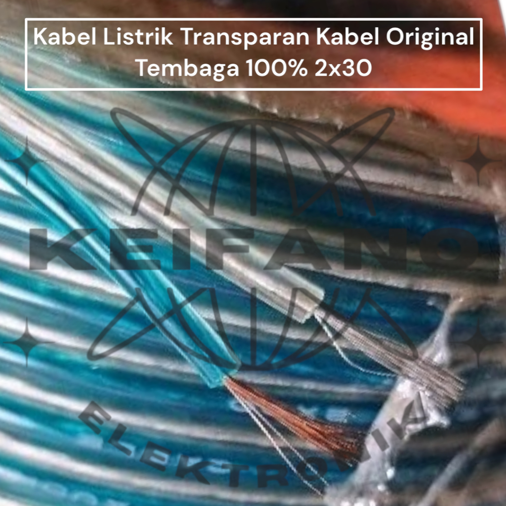 Kabel Listrik Transparan Kabel Original Tembaga 100% 2x30 (1METER)