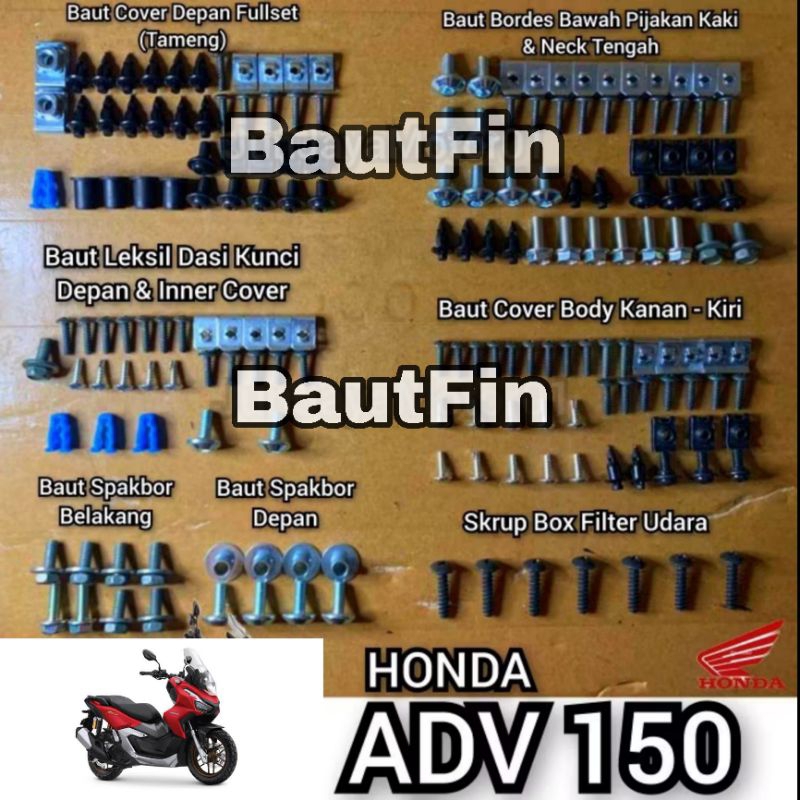 Baut Lengkap Fullset Body Bodi Honda ADV 150