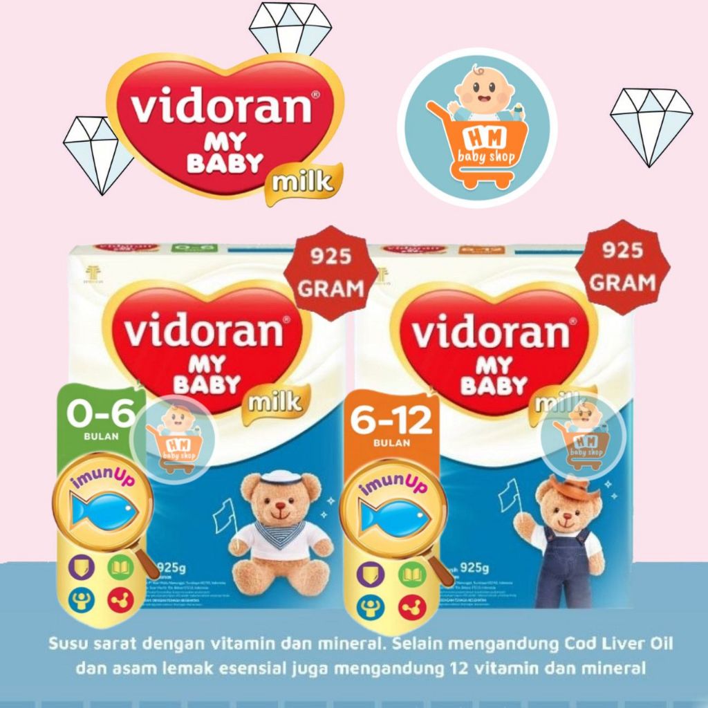 Vidoran My Baby Nutriplex Susu Formula Bayi 0-6 bulan & 6-12 bulan 925gram