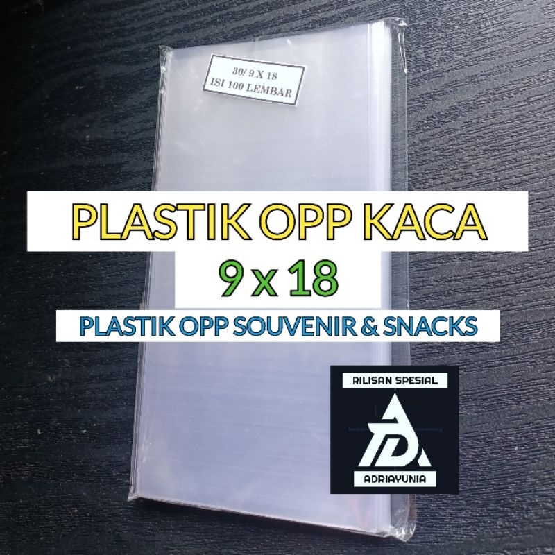 Plastik Opp Kaca 9 x 18 - Plastik Opp 9x18 Tanpa Lem - Plastik Opp 9 x 18 Souvenir - Plastik Opp 9x1