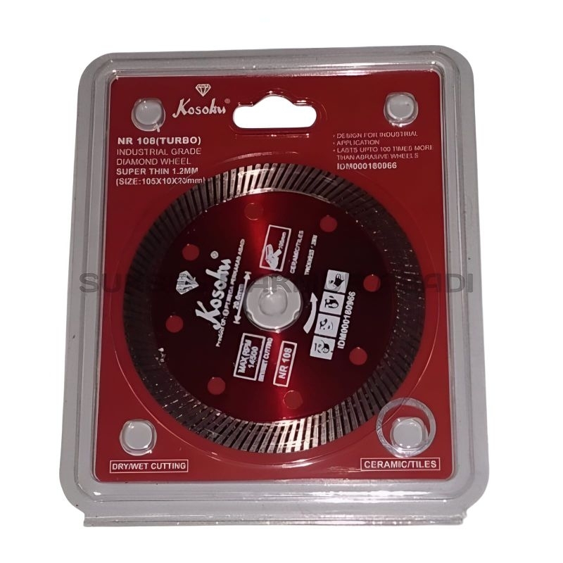 Mata Gerinda Potong Keramik 4" Inch TURBO/Pisau Potong Keramik Granit Marmer/Mata Pisau Potong Keram