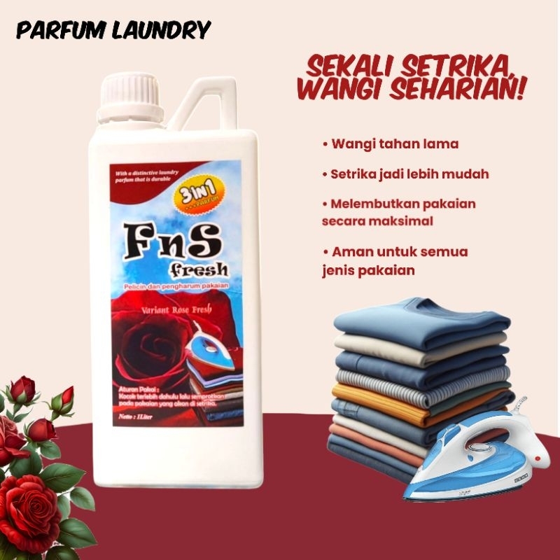 Pewangi Laundry Strika Mawar – Parfum Setrika Baju Tahan Lama Harum Segar