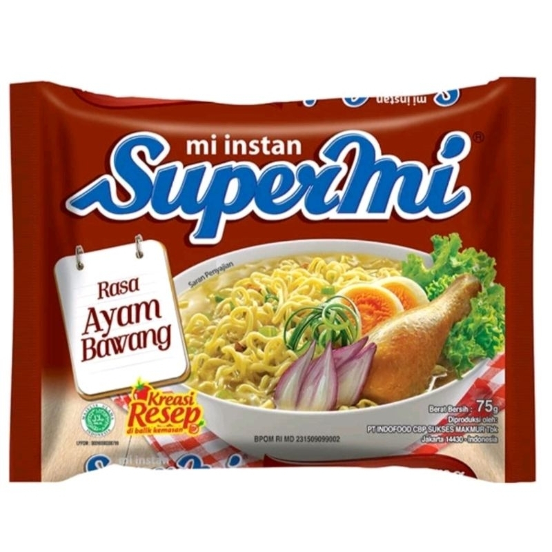 

SUPERMI MIE INSTANT AYAM BAWANG PCK 75g
