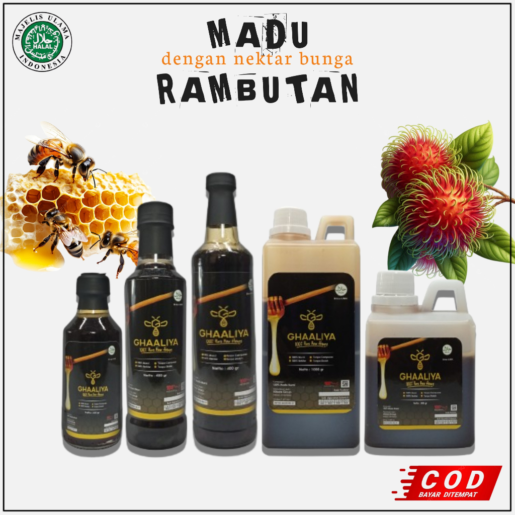 

Madu Murni Asli Nektar Bunga Rambutan