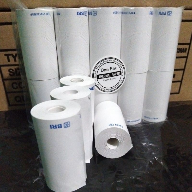 

Kertas Struk Kasir Thermal paper Roll Logo Bank Bri 58mm x 30mm