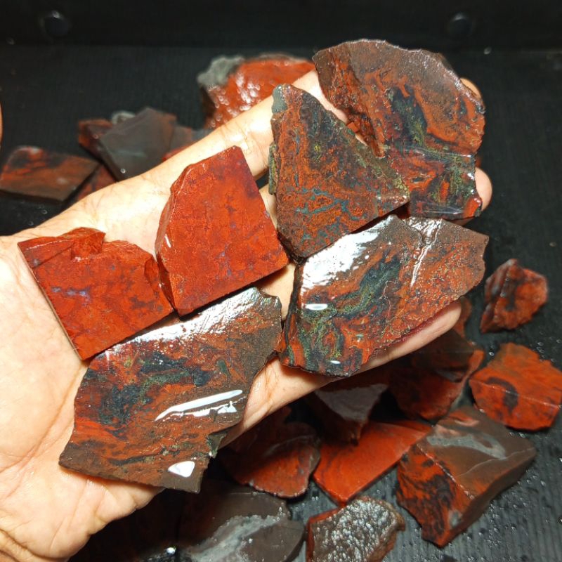 Badar besi merah/bahan batu badar besi merah natural/badar besi merah kebumen(random)