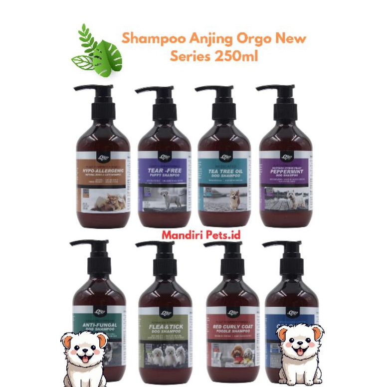 KODE O13F Shampoo Anjing Anti Kutu  Orgo Anti Fungal Dog Shampoo  Shampo Anjing Orgo