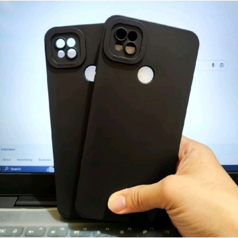Case Casing MACARON Redmi 9C/Redmi 10A Slikon procamera full hitam