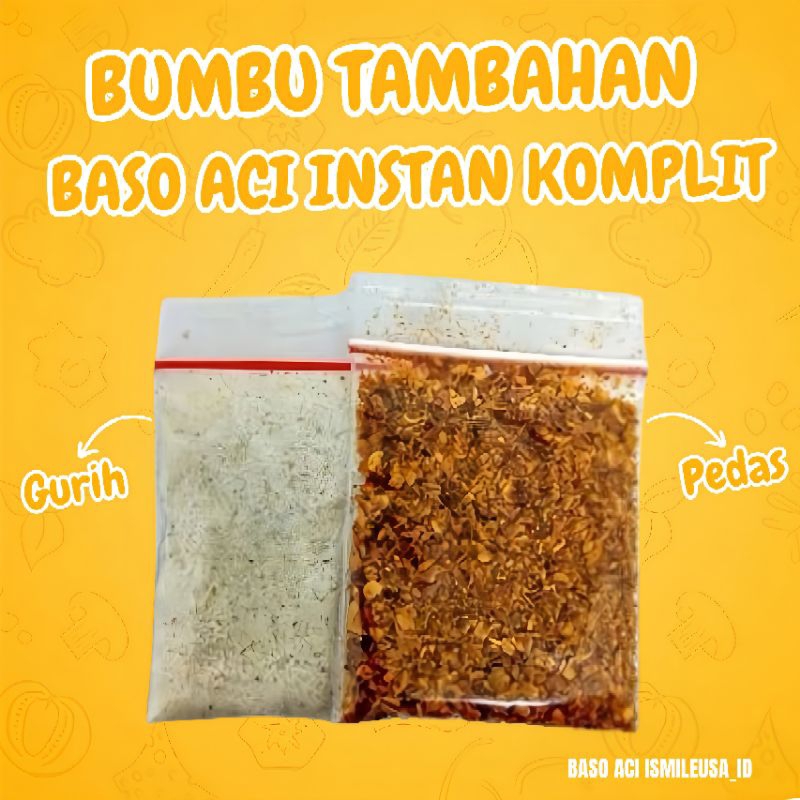 

Bumbu baso aci / Bumbu tambahan baso aci