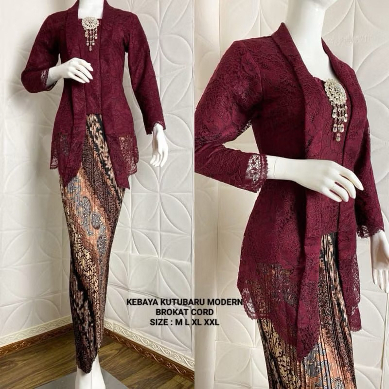 Atasan Kebaya Kutubaru polos | Kebaya modern | Kebaya polos | Atasan Kebaya