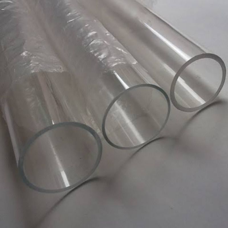 Pipa Akrilik 3" Inch x 100cm / Pipa Akrilik Tabung / Tabung Akrilik Bening