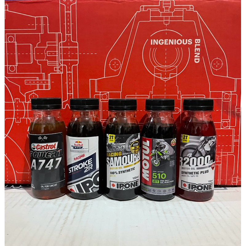 Oli samping repack 100 ml original Motul Ipone Castrol a7
